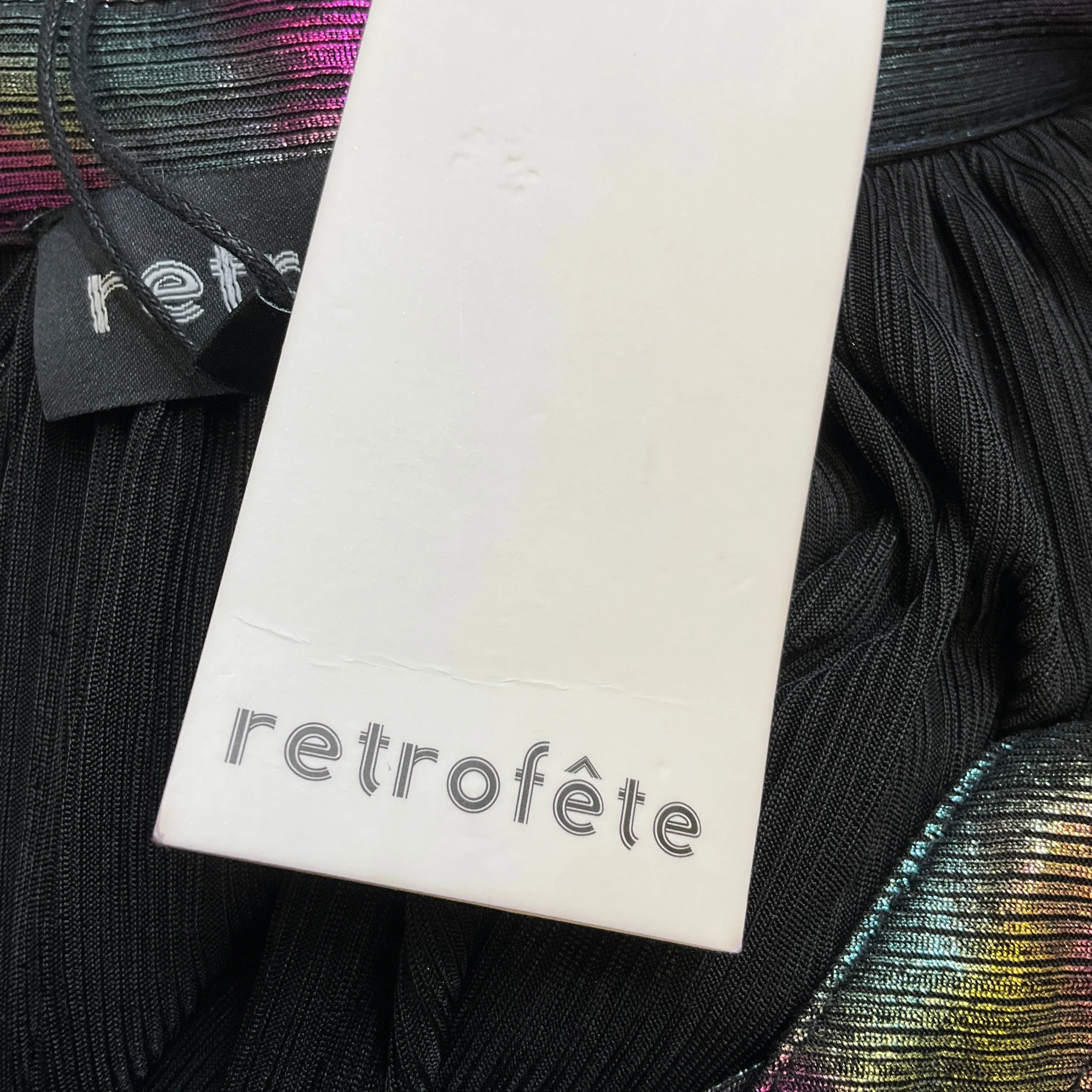 Retrofete Midnight Iridescent Jett Cut-Out Detail Maxi Dress