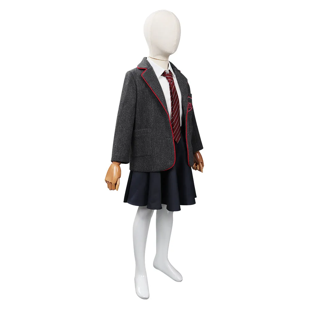 Roald Dahl’s Matilda the Musical Matilda Cosplay Costume Kids Children Uniform Skirt Shirt Coat Outfits