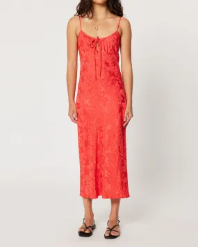 ROLLAS - Georgie Jacquard Slip Dress Cherry