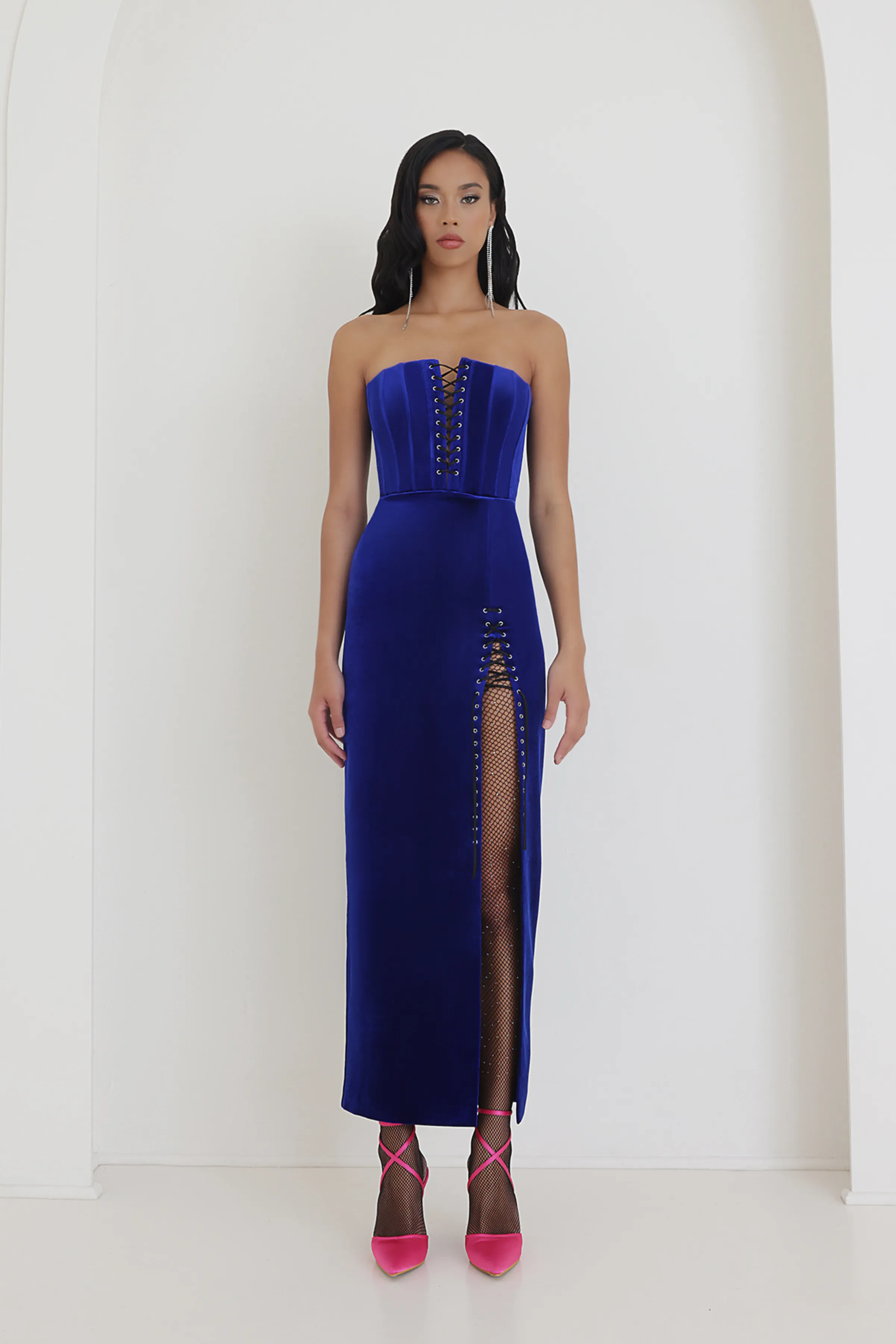 Sapphire Velvet Dress