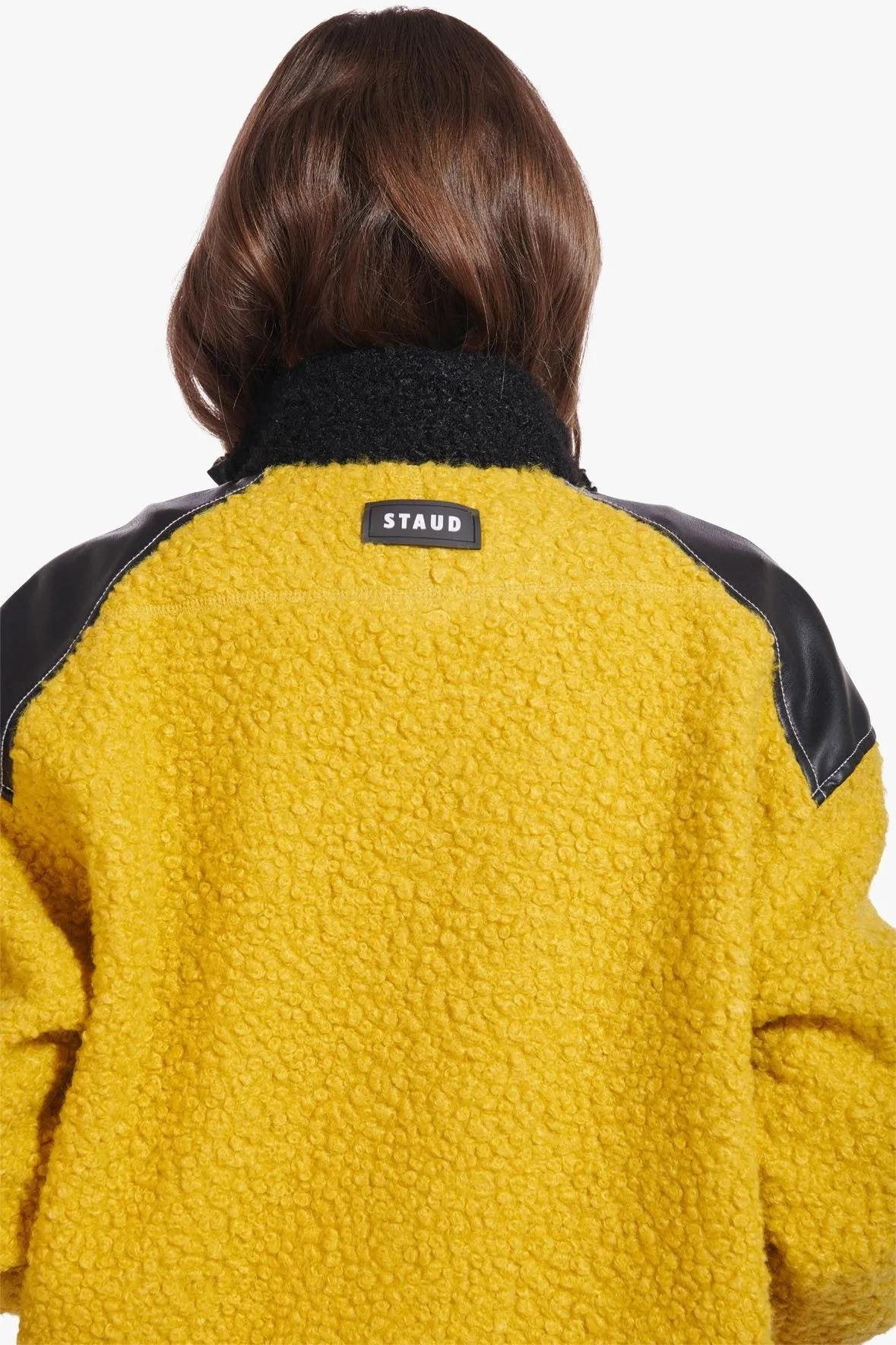 SCRABBLE COAT | CHARTREUSE BLACK