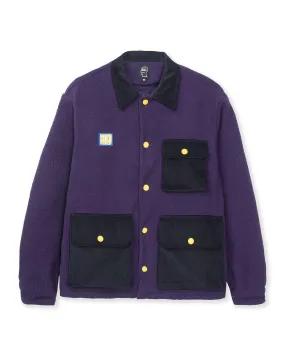 Sherpa Chore Coat - Purple/Navy