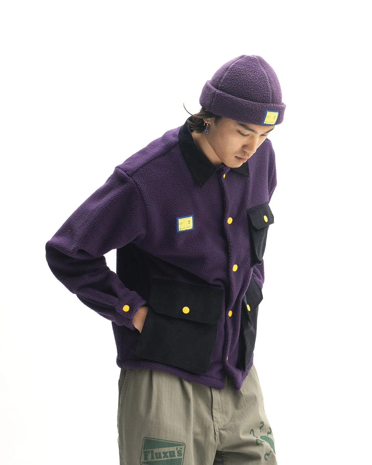 Sherpa Chore Coat - Purple/Navy