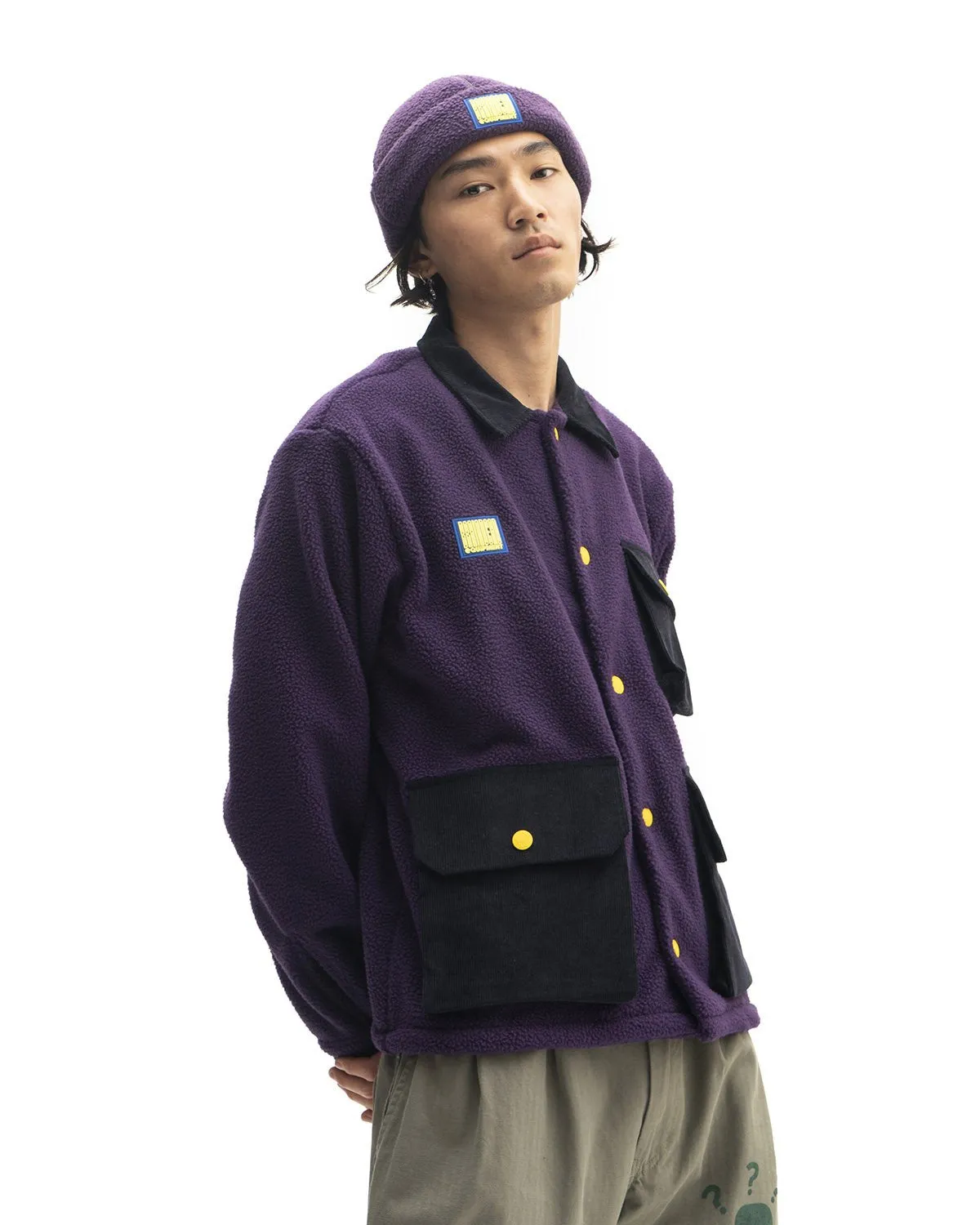 Sherpa Chore Coat - Purple/Navy