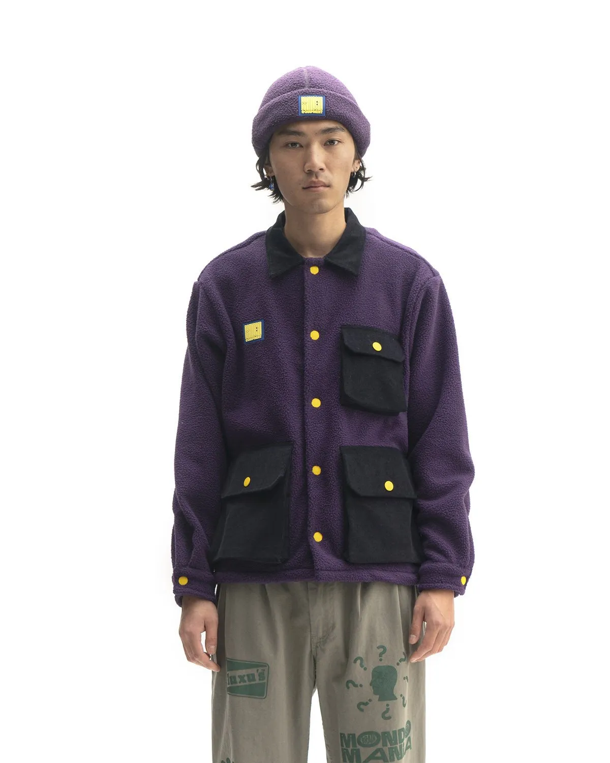 Sherpa Chore Coat - Purple/Navy