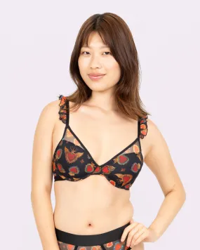 Silky Mesh Flutter Strap T-Shirt Bra | Silky Mesh (Crowned Hearts)