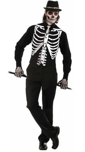 Skeleton Rib Cage Mens Halloween Costume Vest