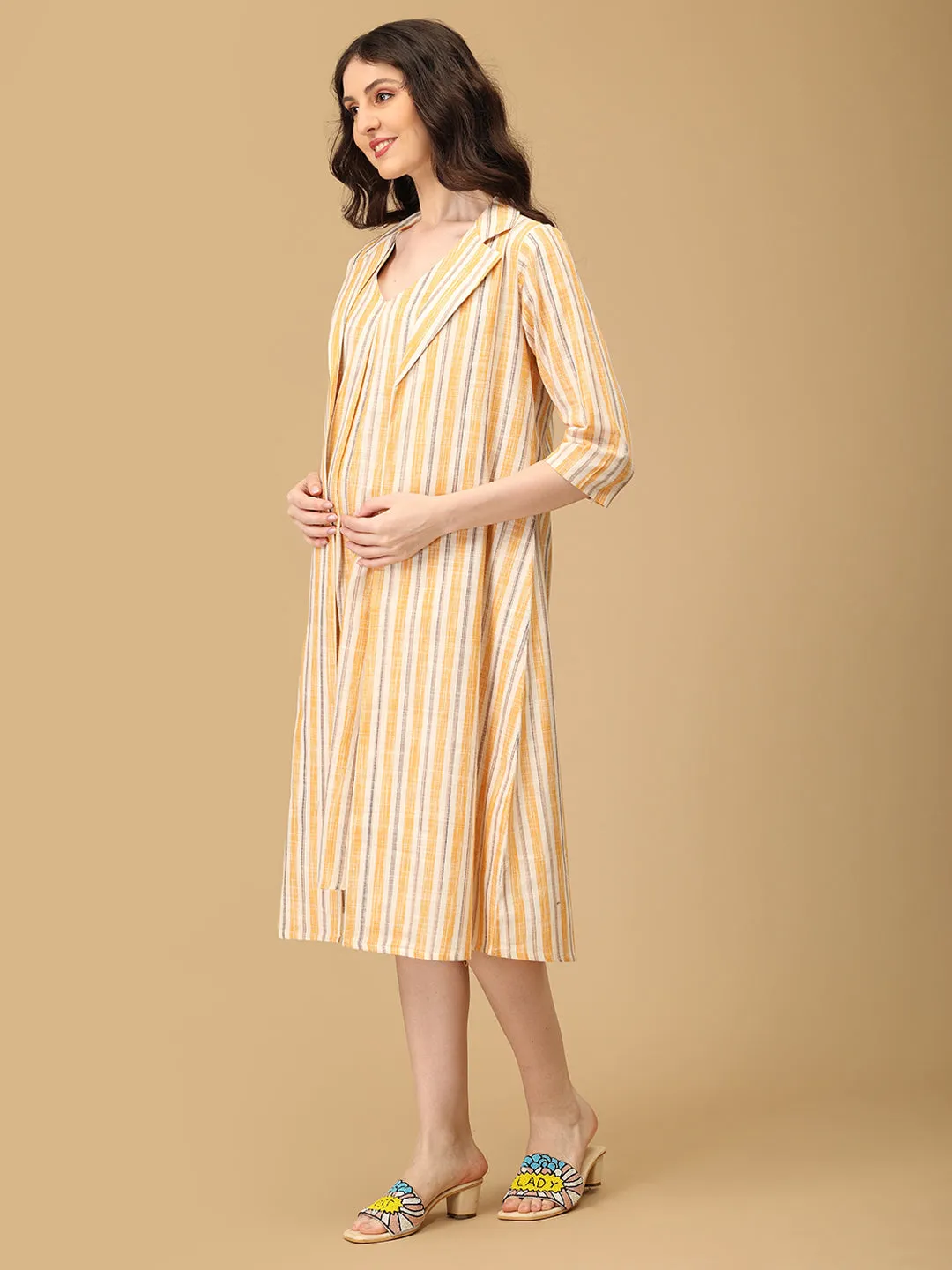 Smart Attire Maternity and Nursing Shacket Dress