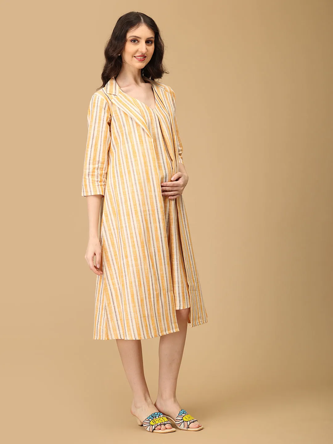 Smart Attire Maternity and Nursing Shacket Dress