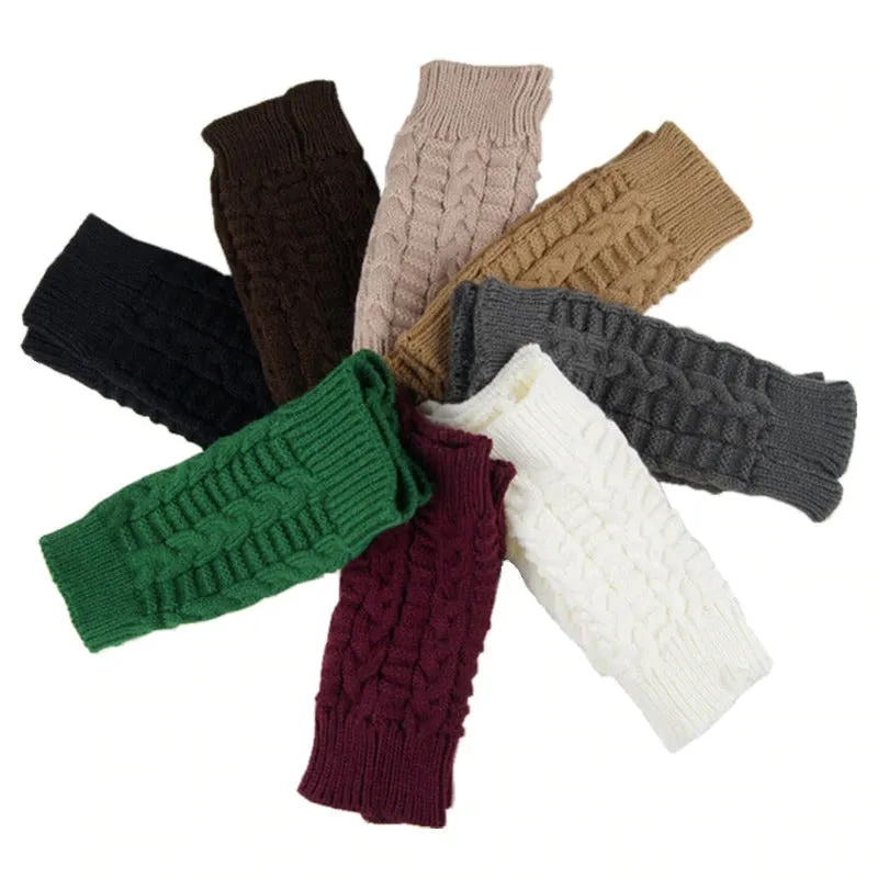 Soft and Warm Knitted Fingerless Winter Gloves