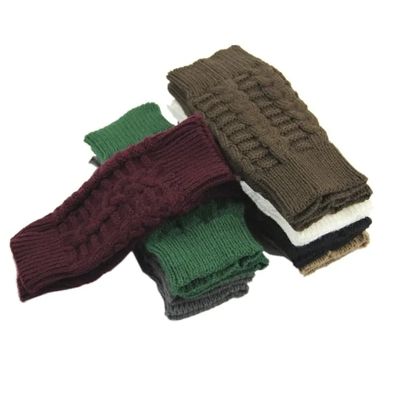 Soft and Warm Knitted Fingerless Winter Gloves