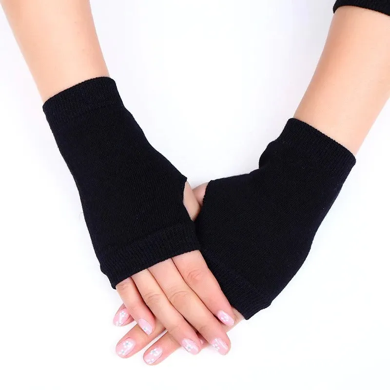 Soft and Warm Knitted Fingerless Winter Gloves