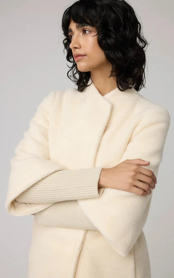 Soia & Kyo Mariah Faux Sherpa Jacket in Powder