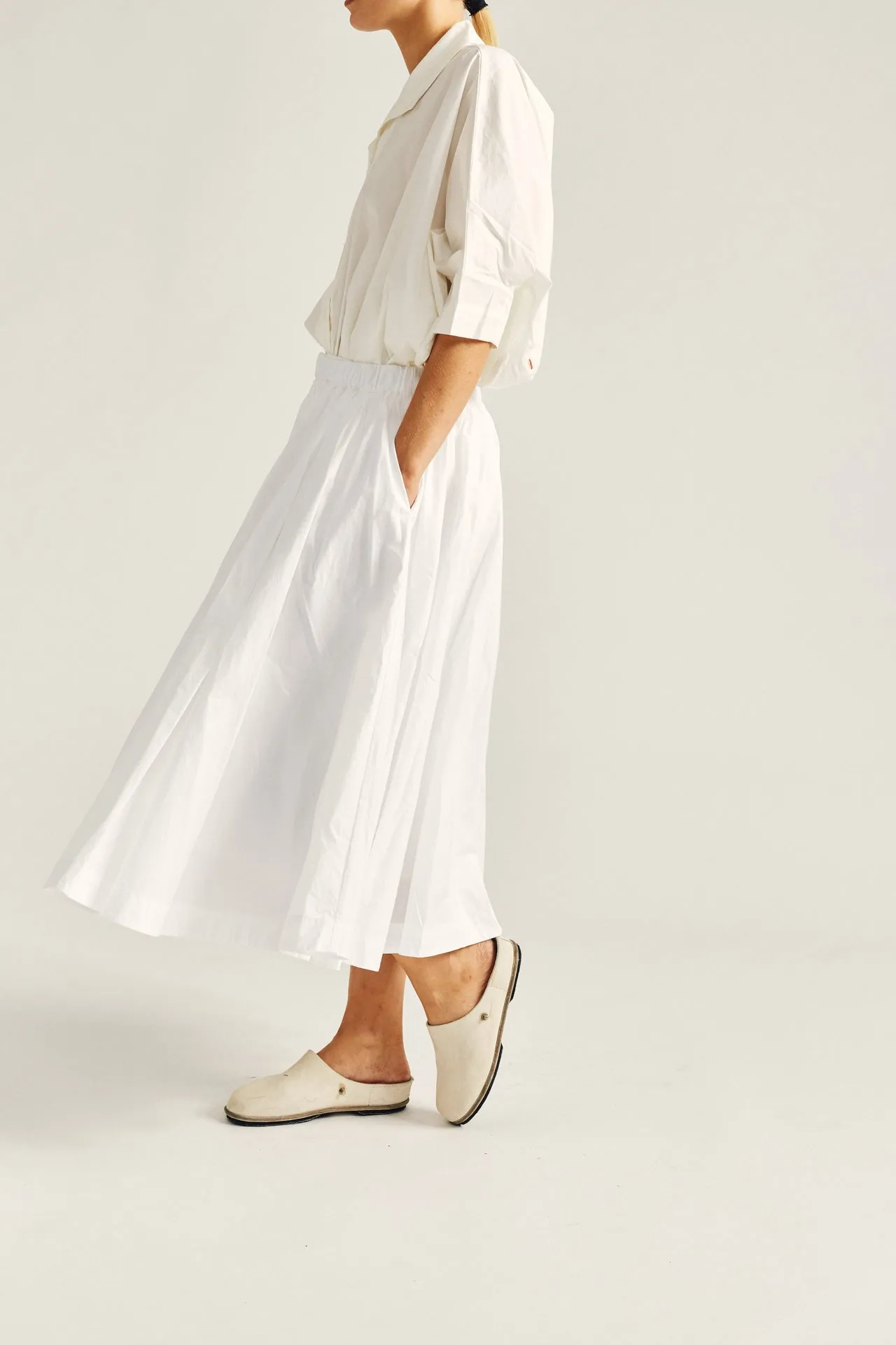 SOLEIL SKIRT - POP MID - WHITE