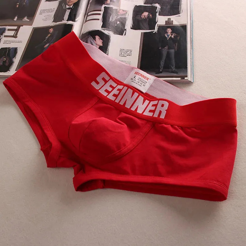 Solid with Letter 3Pcs Boxer Set