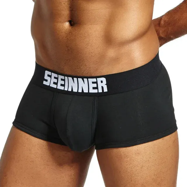 Solid with Letter 3Pcs Boxer Set