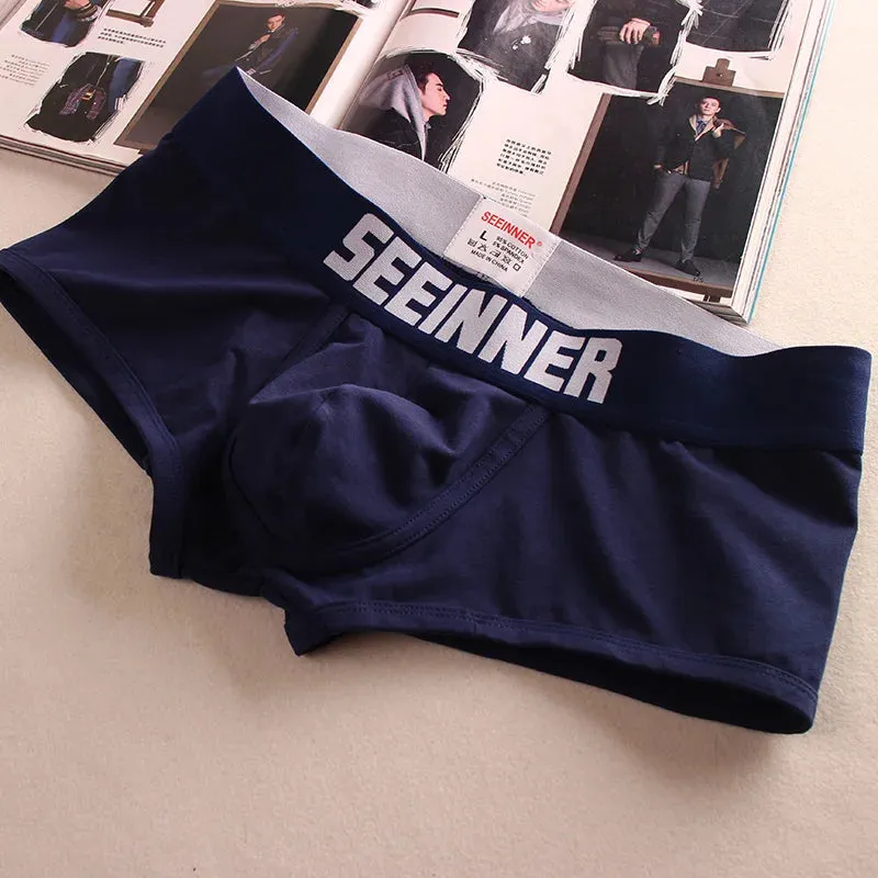 Solid with Letter 3Pcs Boxer Set