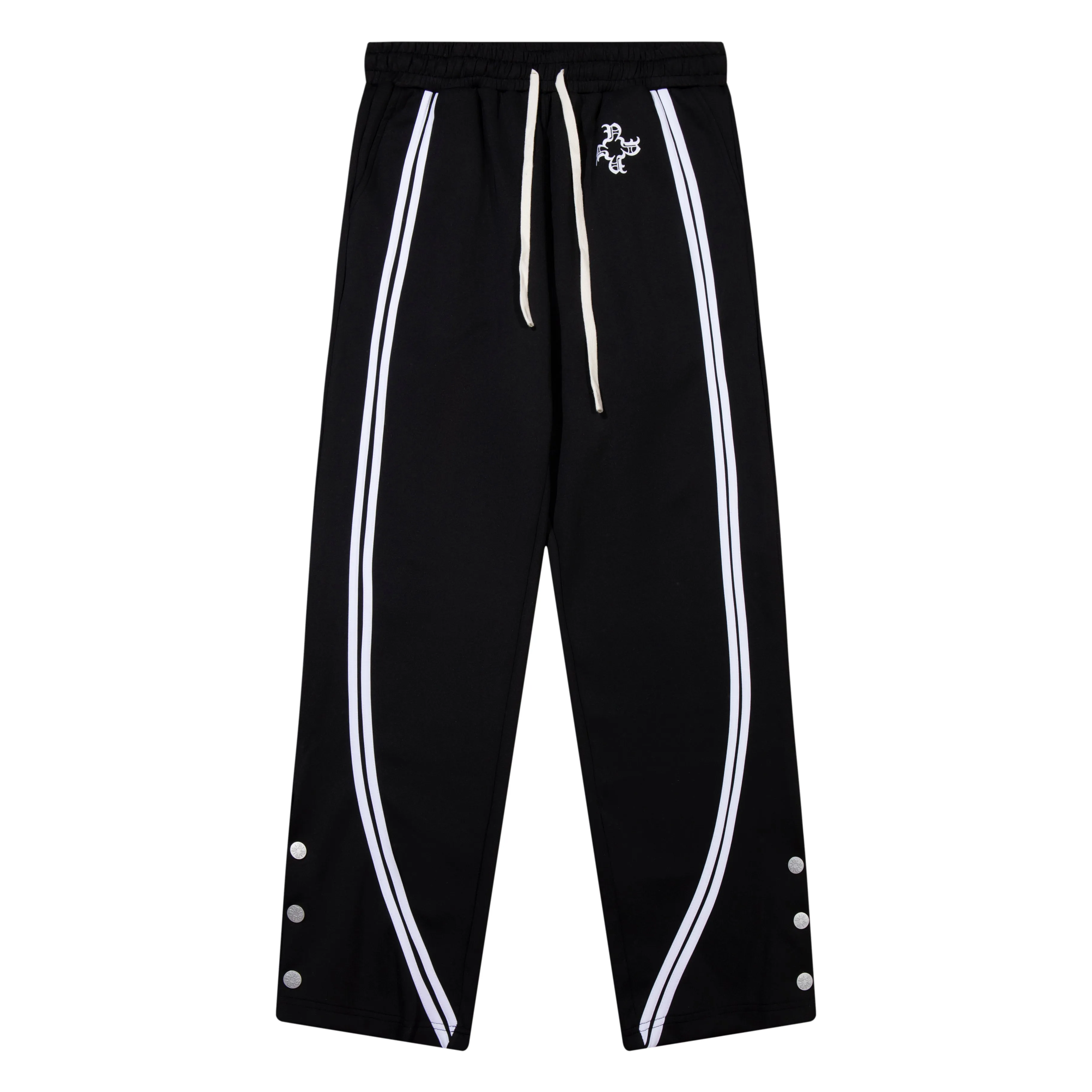 Sports Icon Tracksuit Flare Pants Black