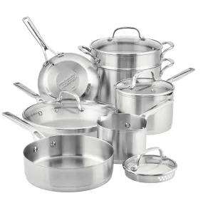 Stainless Steel 3-Ply Base 11-Piece Cookware Set