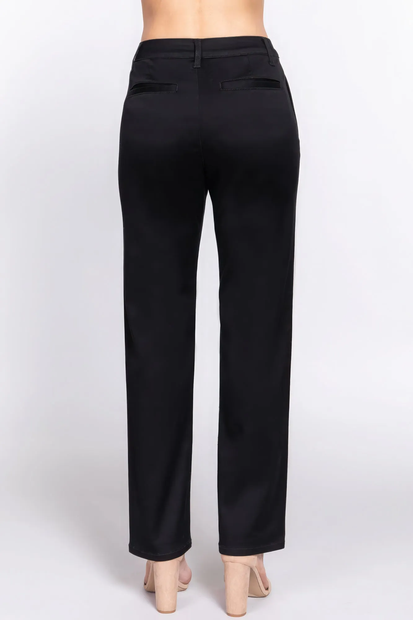 Straight Fit Twill Long Pants