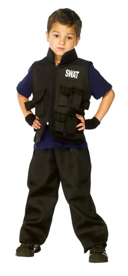 Swat Boys Costume Lg 10-12