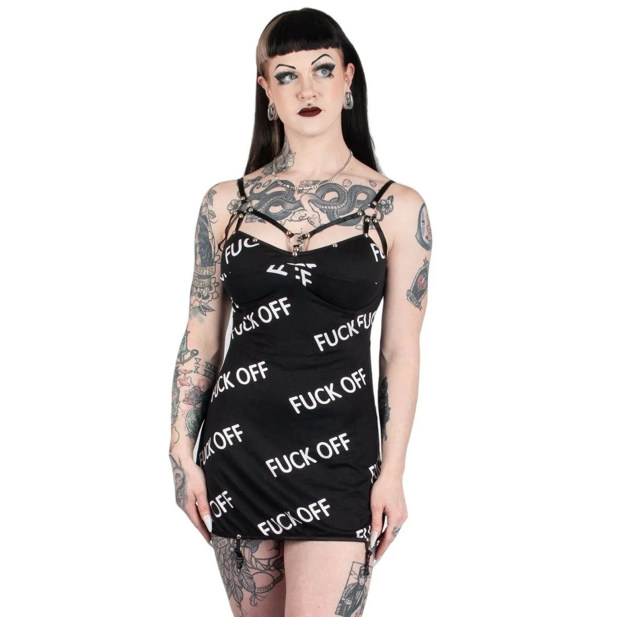 Switchblade Stiletto | F Off Garter Hoop Slip Dress