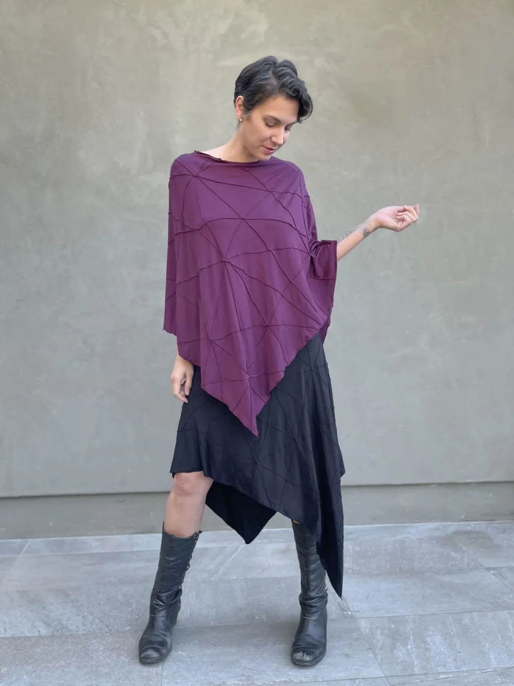 Texture Poncho Skirt