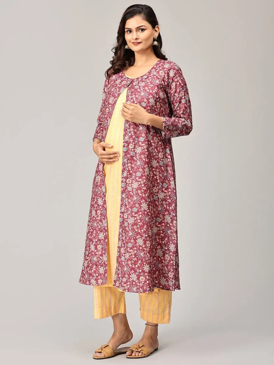 The Admirer Maternity and Nursing Winter Shacket Dress Set