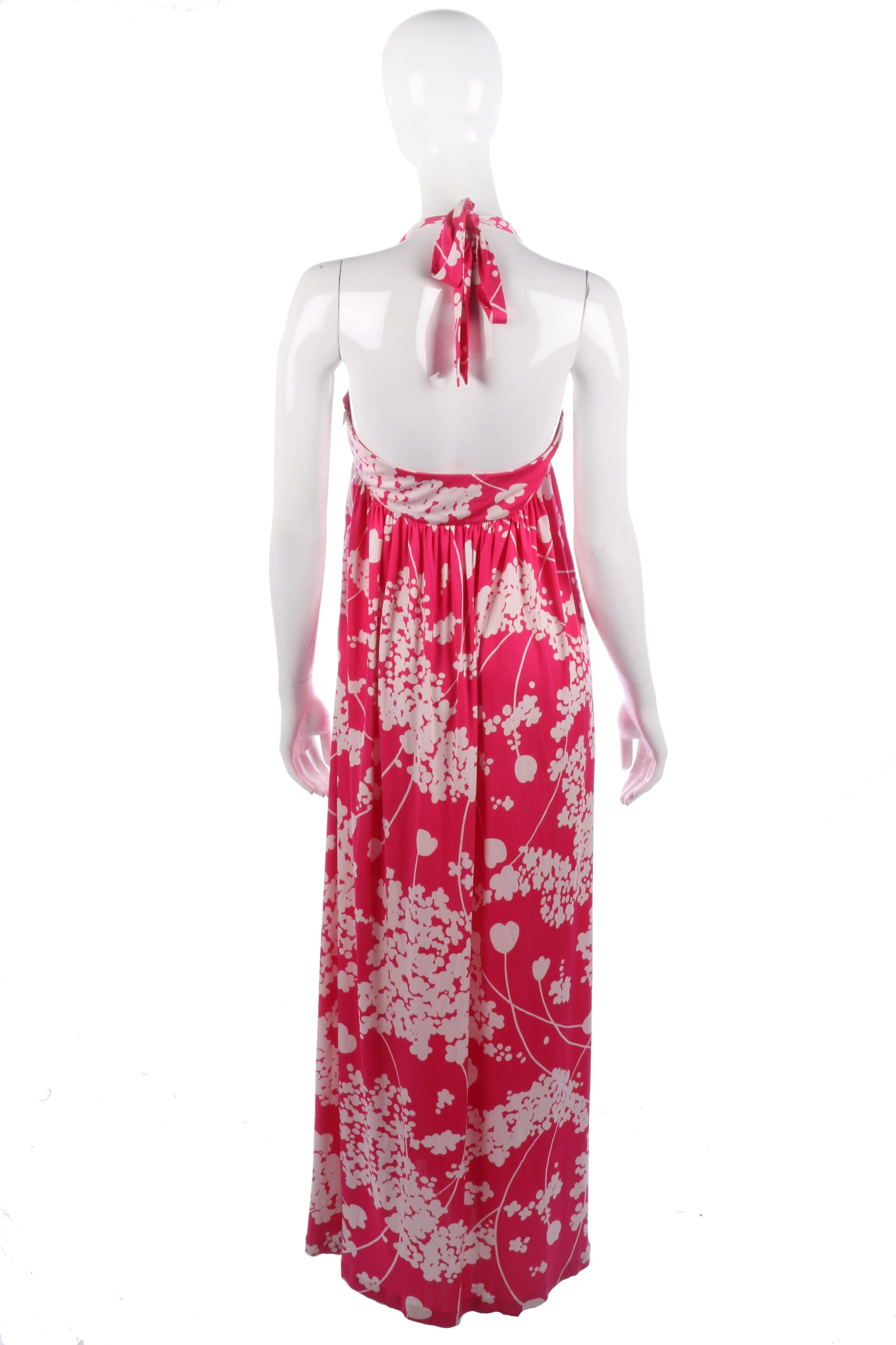 Tibi designer silk summer pink floral dress size S