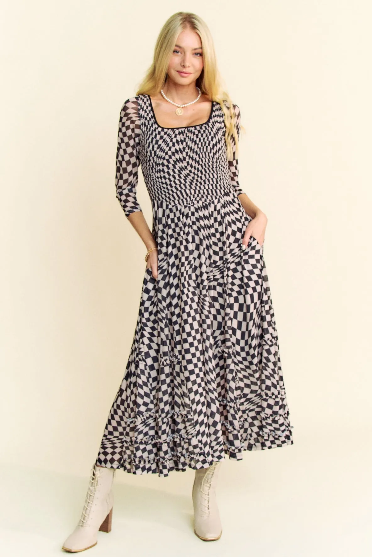 To the Finish Line Checkered Maxi