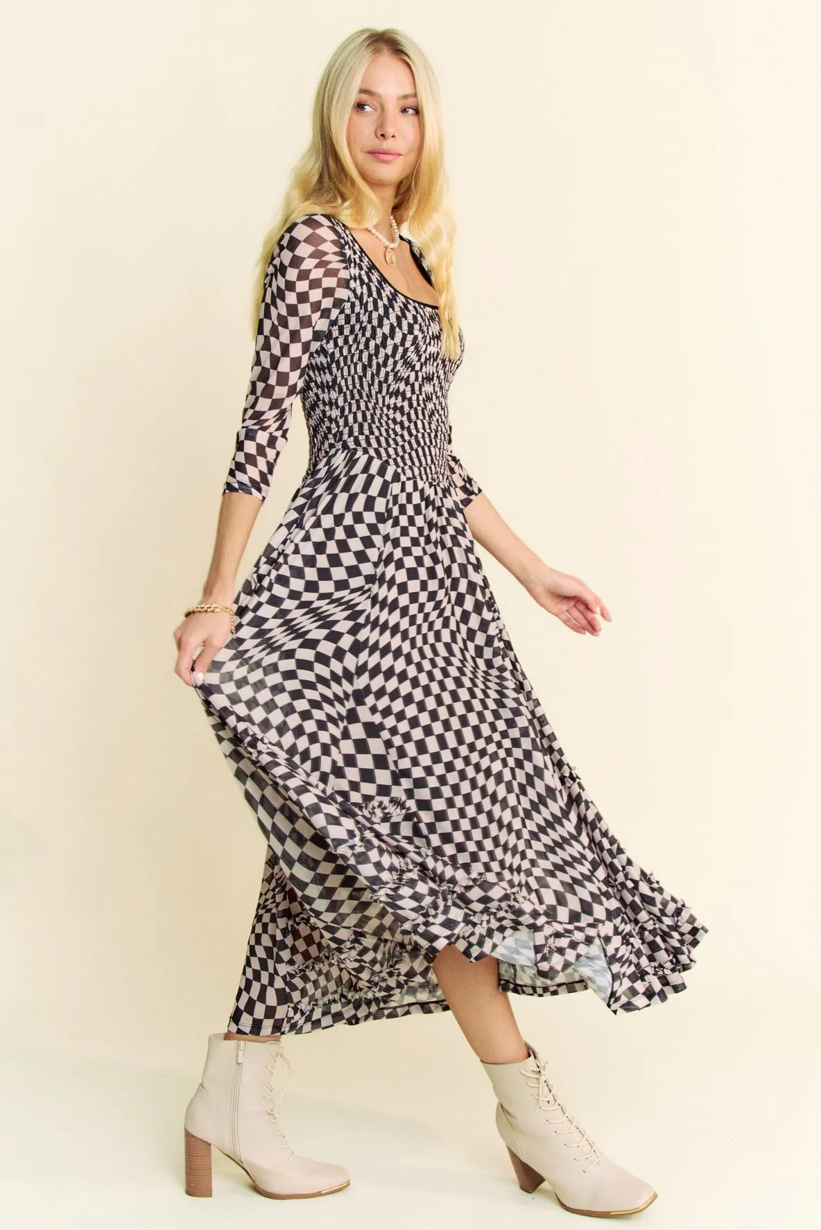 To the Finish Line Checkered Maxi