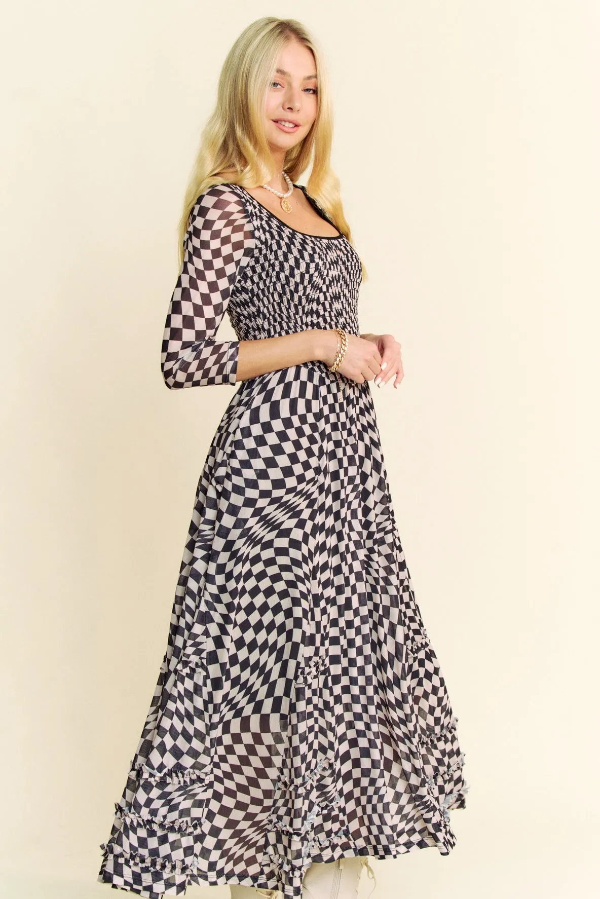 To the Finish Line Checkered Maxi