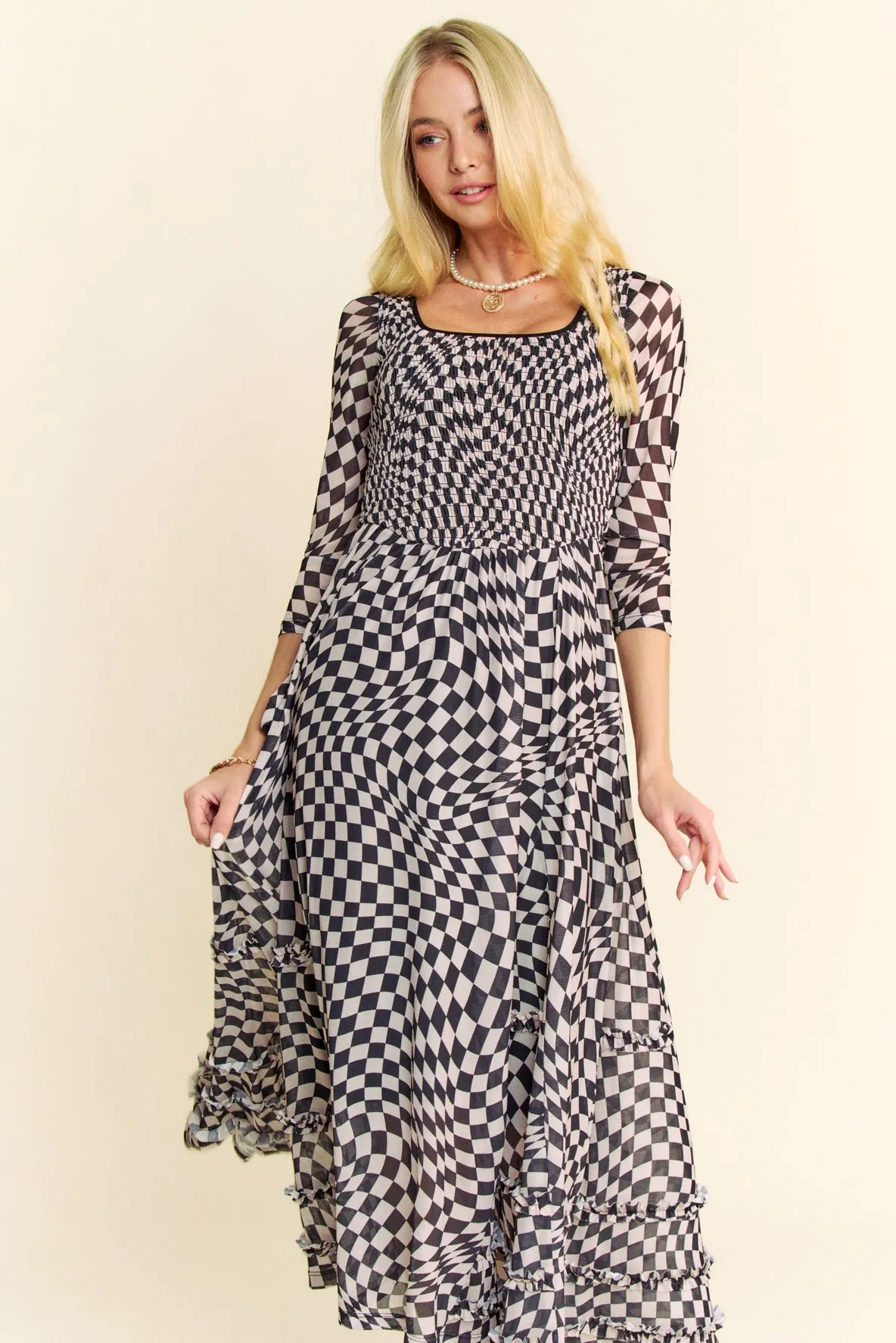 To the Finish Line Checkered Maxi