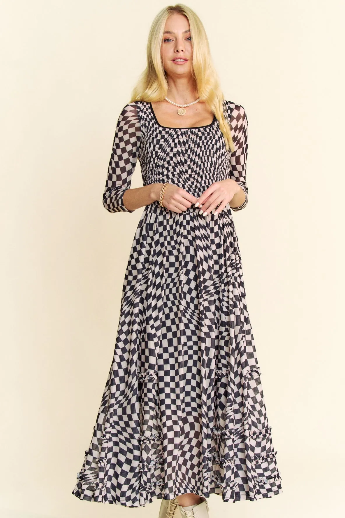 To the Finish Line Checkered Maxi