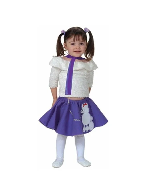 Toddler Purple Poodle Skirt Costume