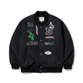 TRIPPY RB VARSITY JACKET BLACK