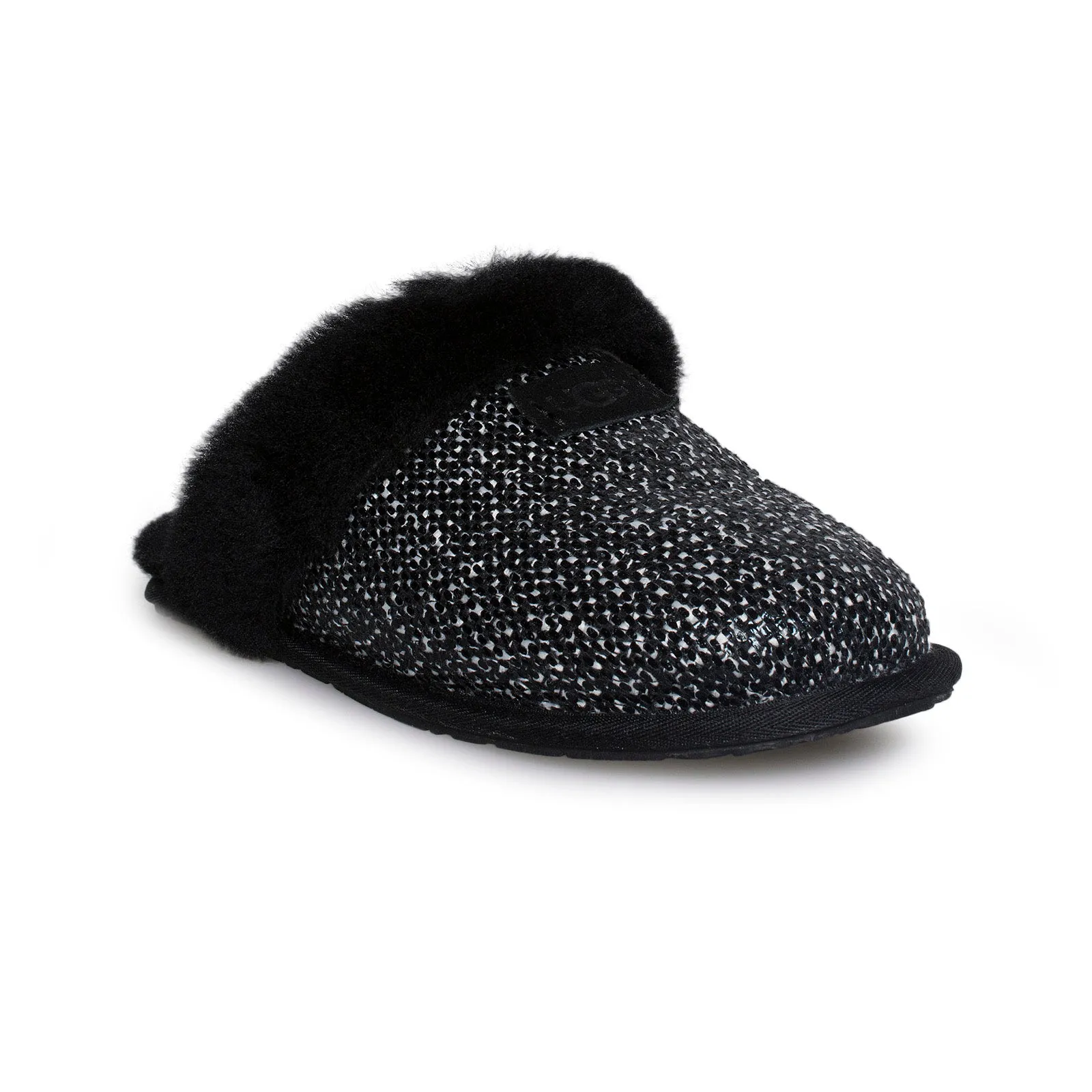 UGG Scuffette II Frill Black Slippers