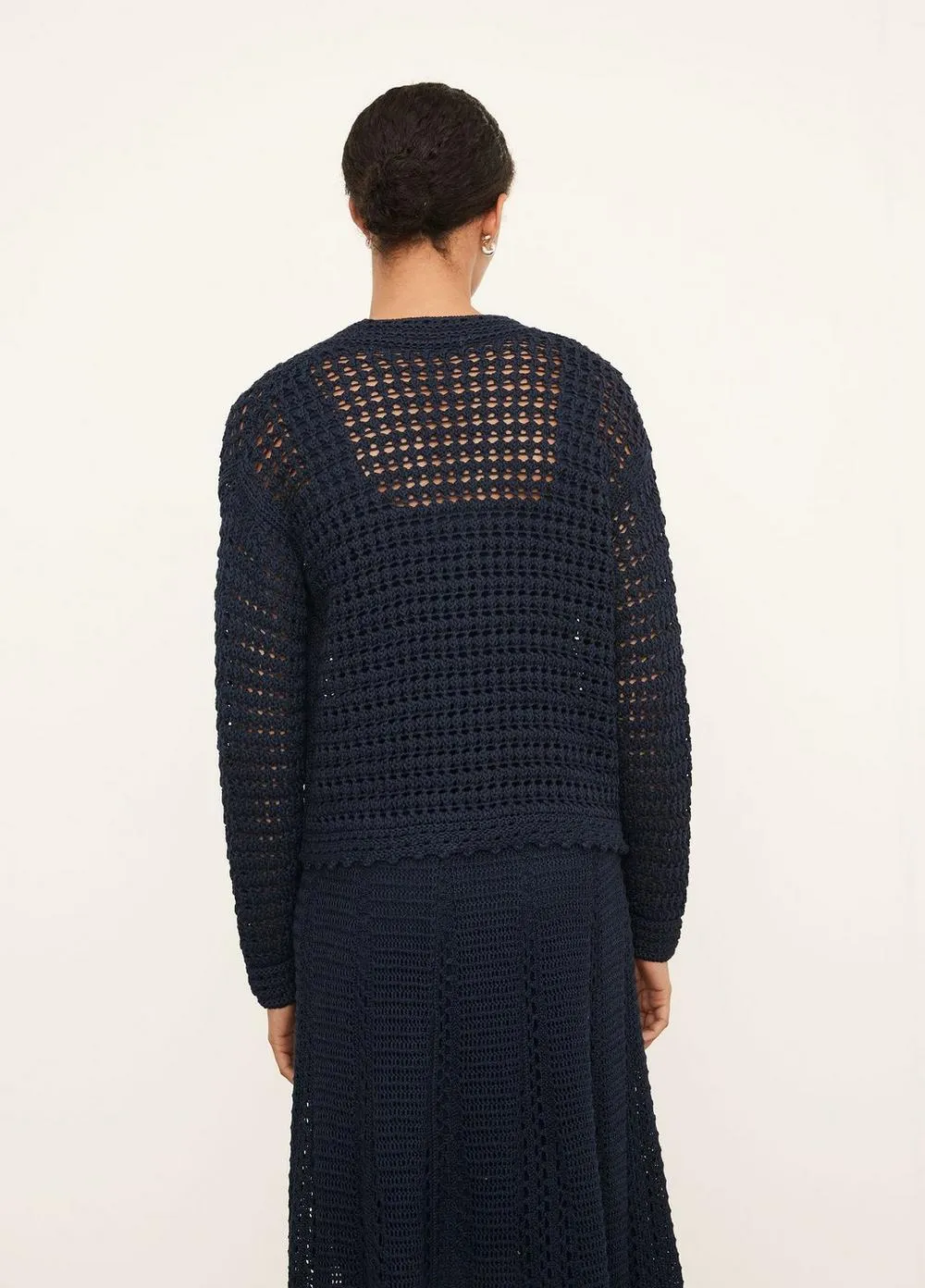 Vince - Crochet Cardigan in Navy