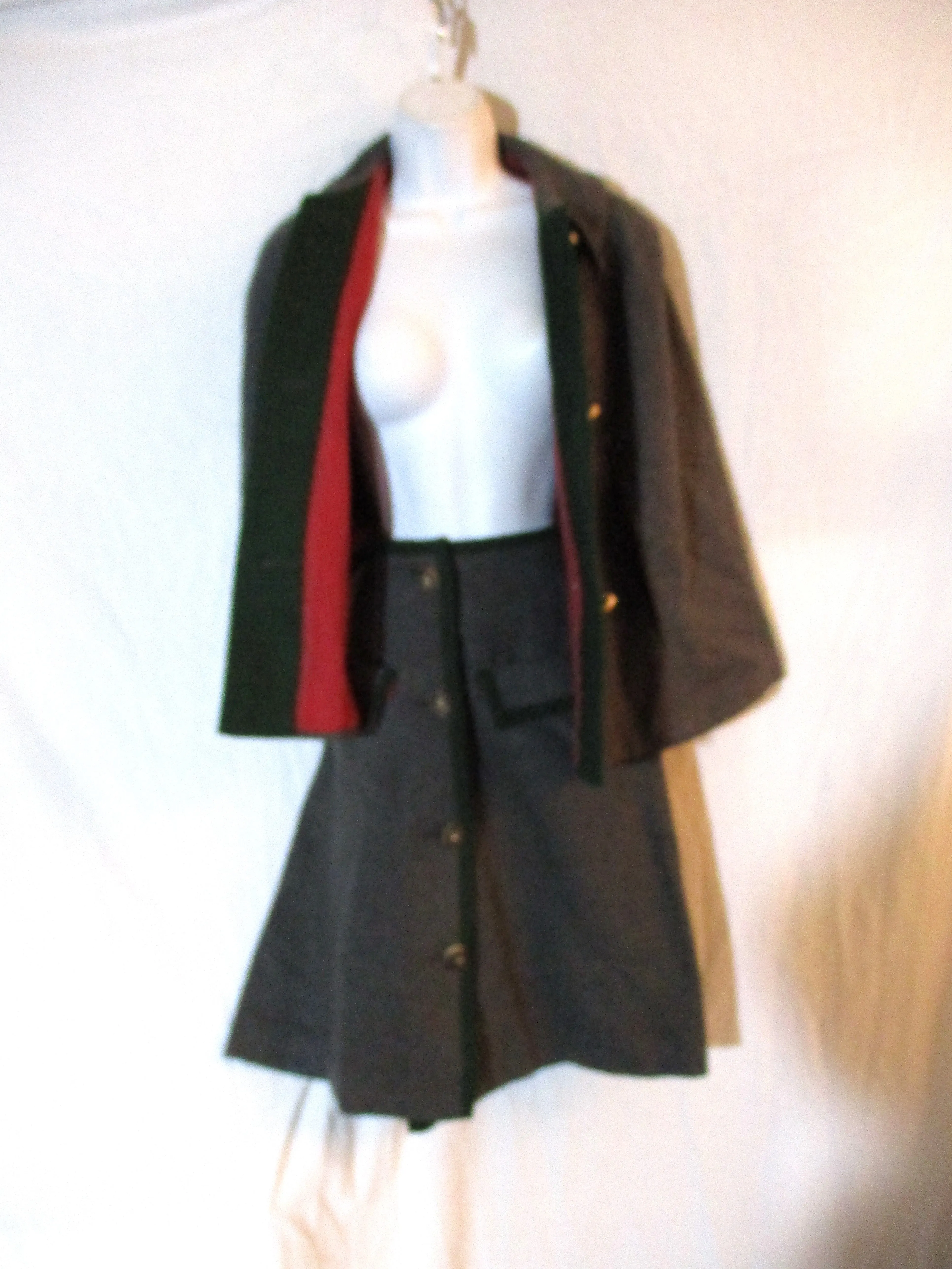 Vintage 1950s PEWENIT TYROL AUSTRIA WOOL jacket vest GRAY OKTOBERFEST Horn Buttons!