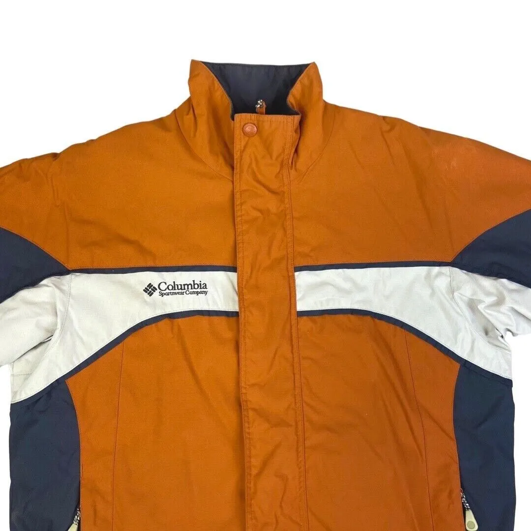 Vintage 90s 00s Orange Columbia Waterproof Jacket Coat L