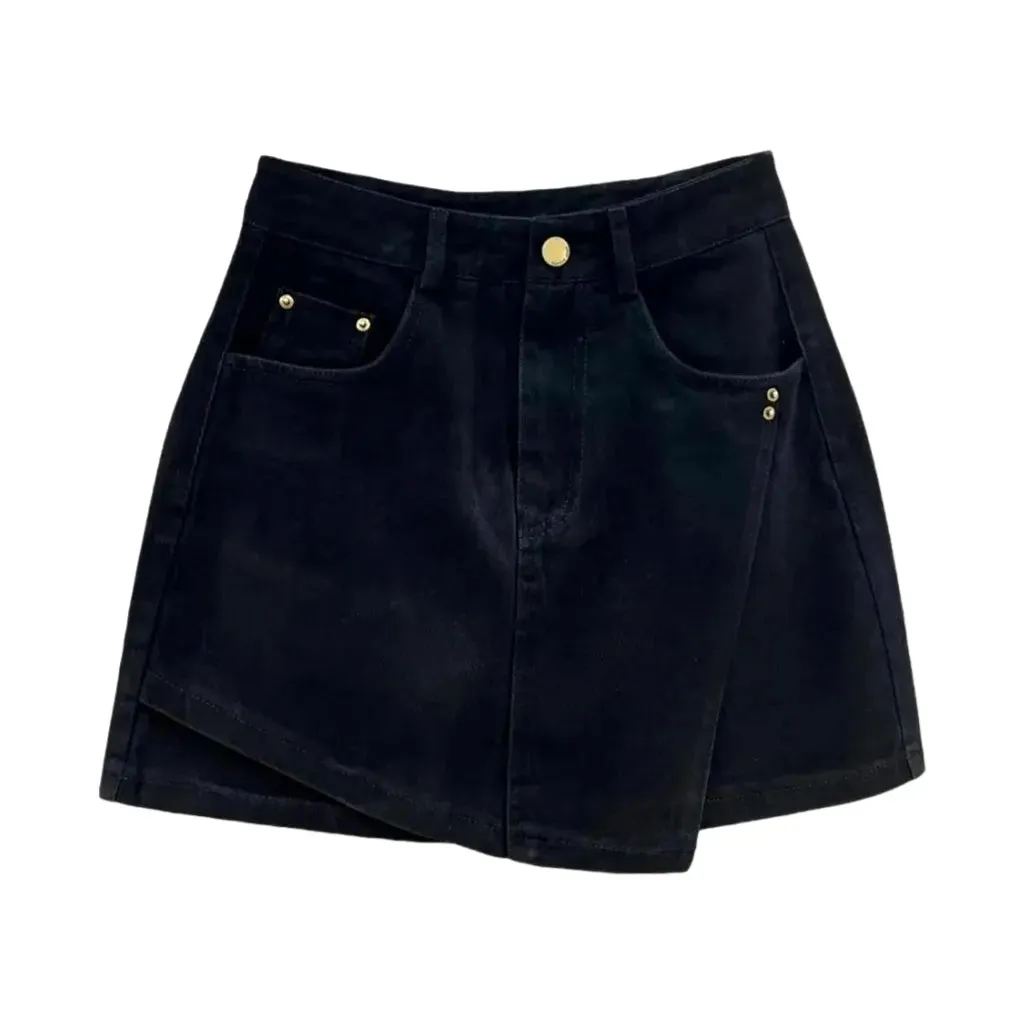 Vintage multi-layer denim skort