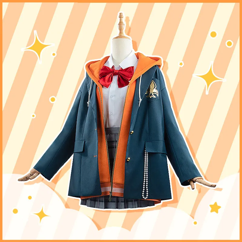 Virtual YouTuber NIJISANJI Posanke Ratna Petit School Uniform Cosplay Costume