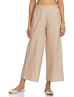 W for Woman Women's Flared Pants (19FEW60234-211282_Beige_16)