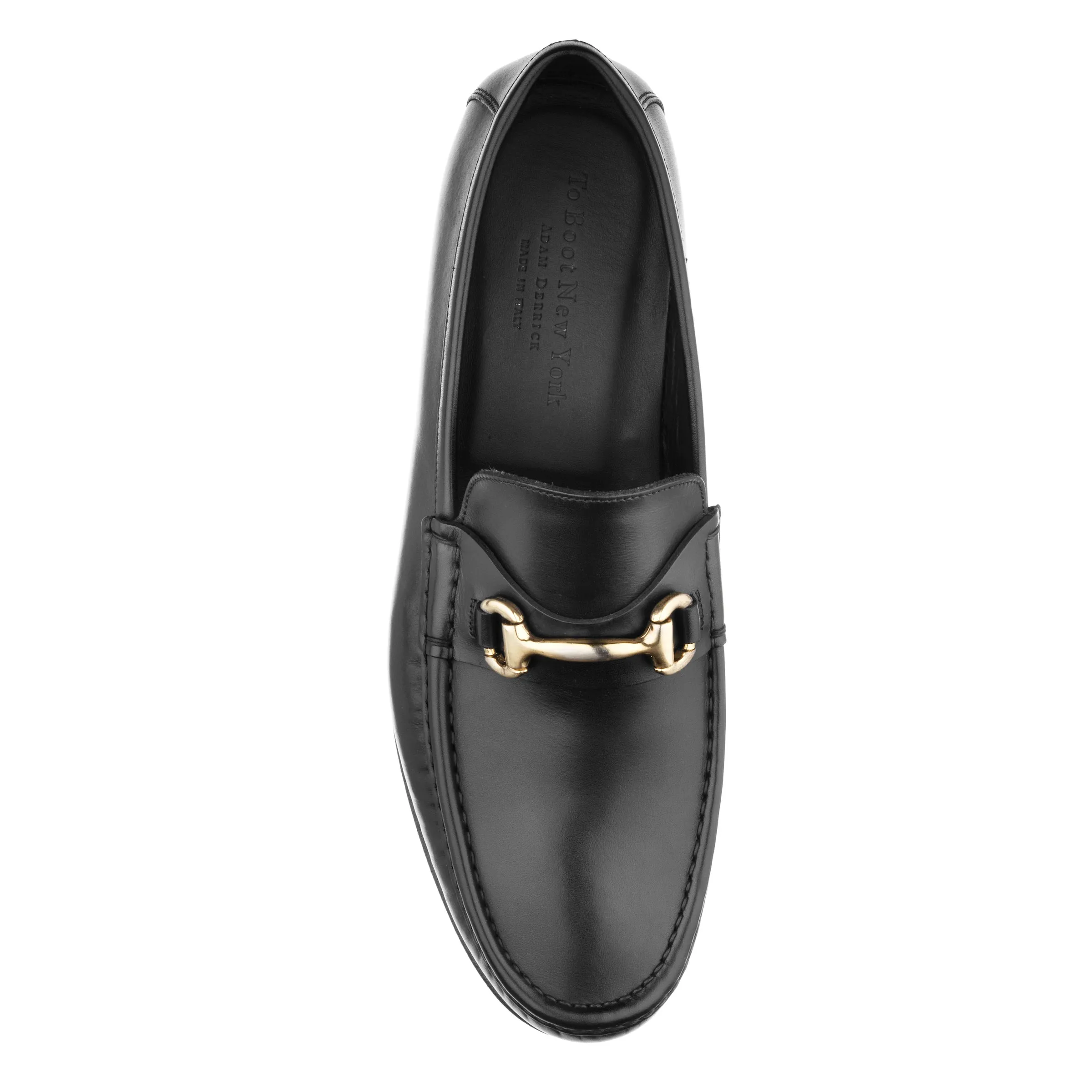 Watts Black Leather Bit Loafers