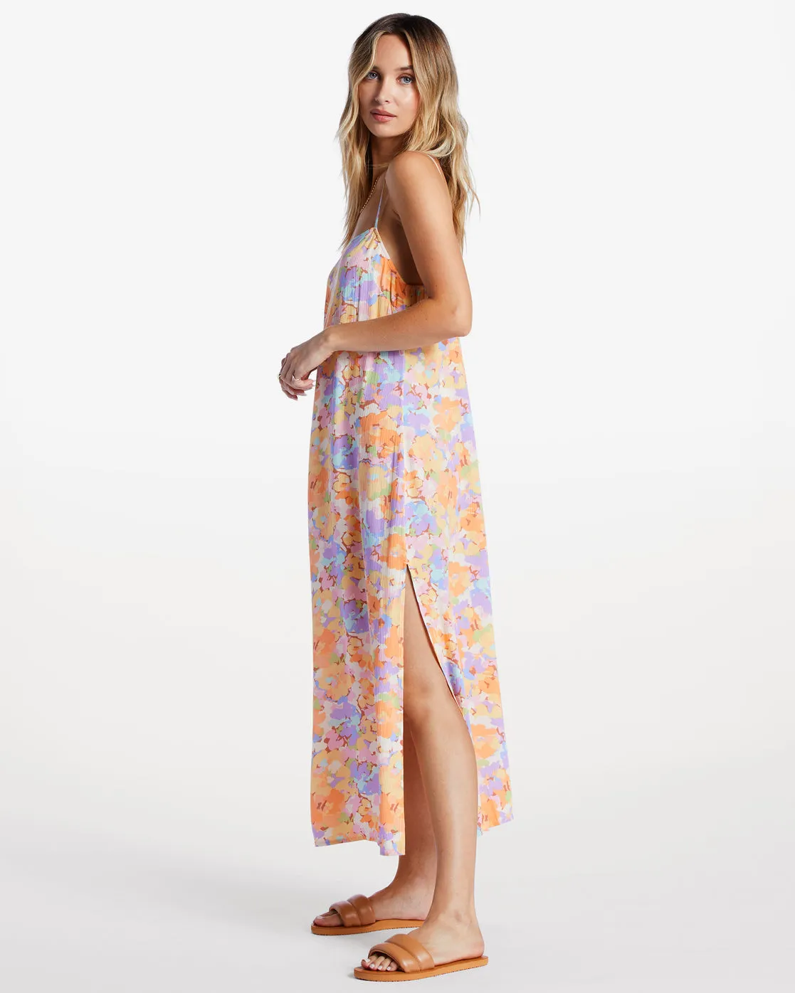 Weekend Waves Midi Dress - White Multi