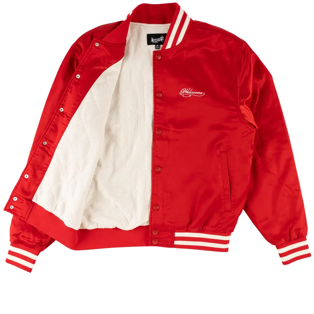 Welcome Union Varsity Jacket - Red/Bone