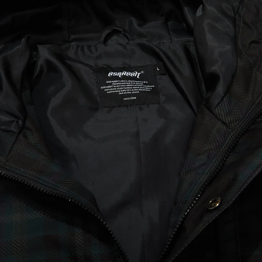 WIDE HOODED JACKET CHECK