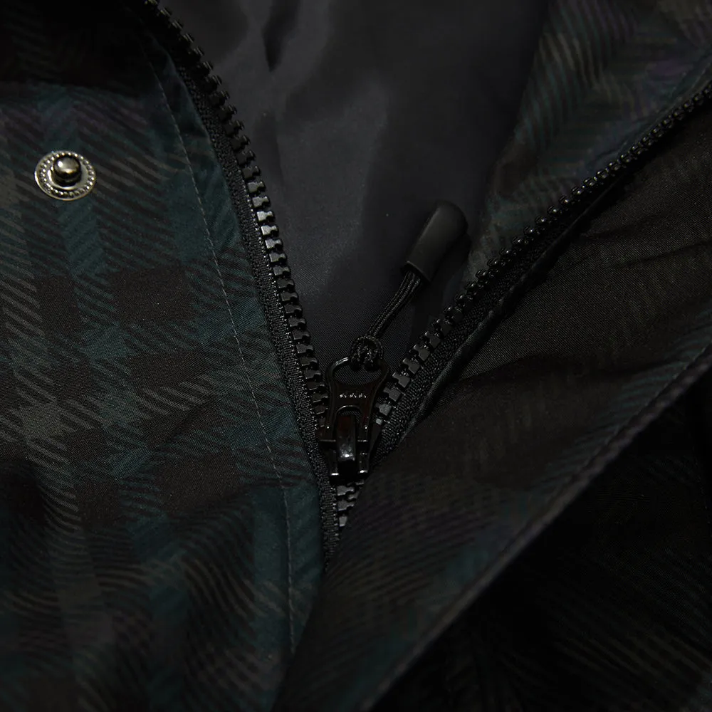 WIDE HOODED JACKET CHECK