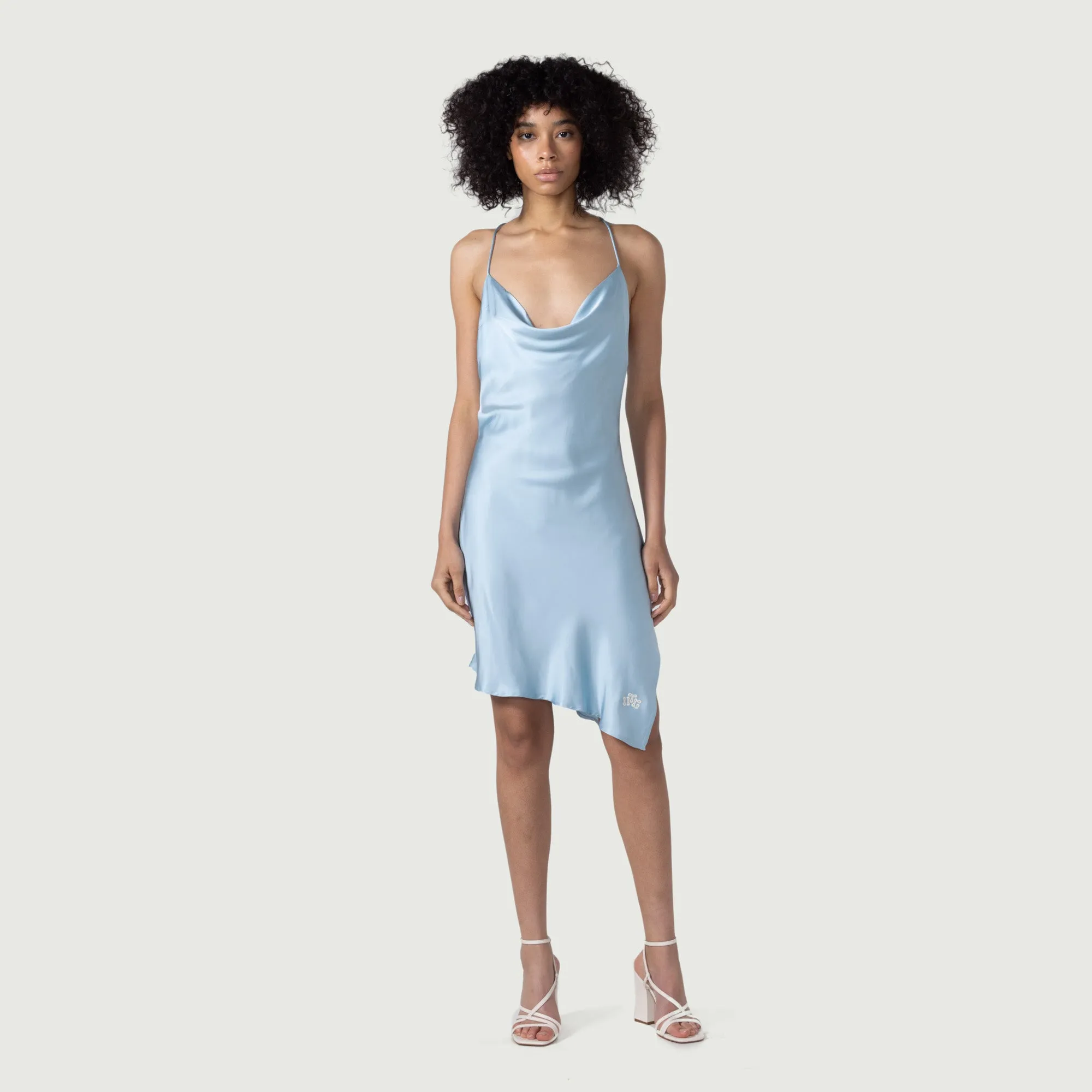 Womens Slip Dress - Sky Blue