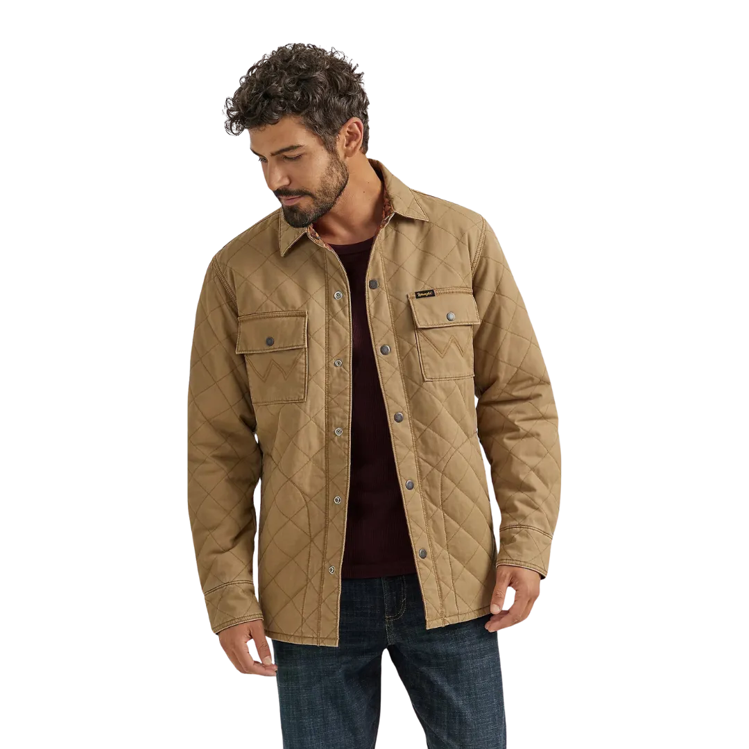 Wrangler Men's Reversible Quilted Shirt Jacket